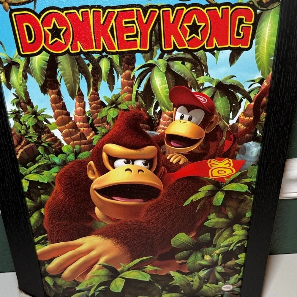 NEW! Nintendo Donkey Kong Framed Poster Art Wall Decor